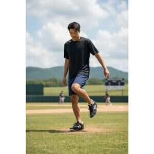 NEW "New Balance" Tupelo Mens Cleats‎  Black & White SZ 12.5 Sports Baseball